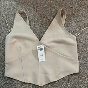 Abercrombie & Fitch Cream Crop Top